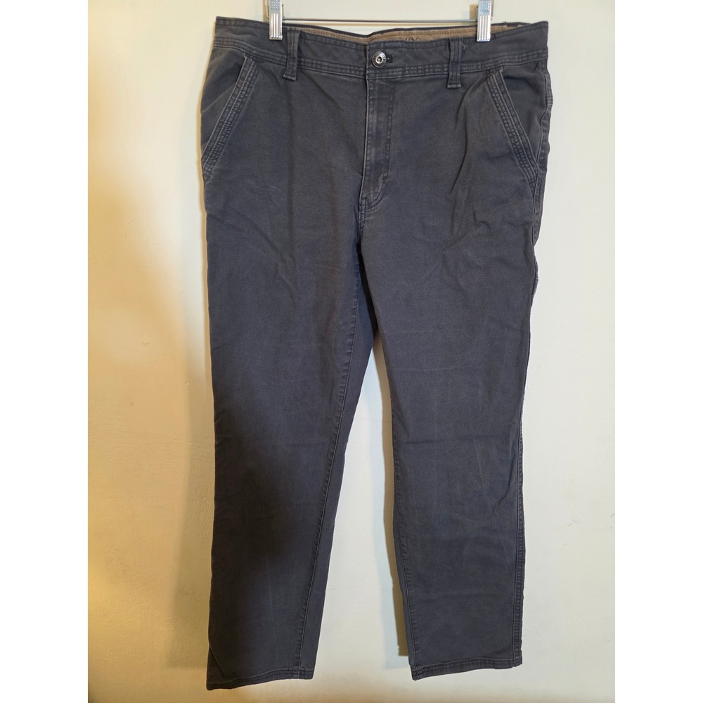 Legendary Outfitters Mens Canvas Work Pants Charcoal Gray 36x34 Stretch Utility